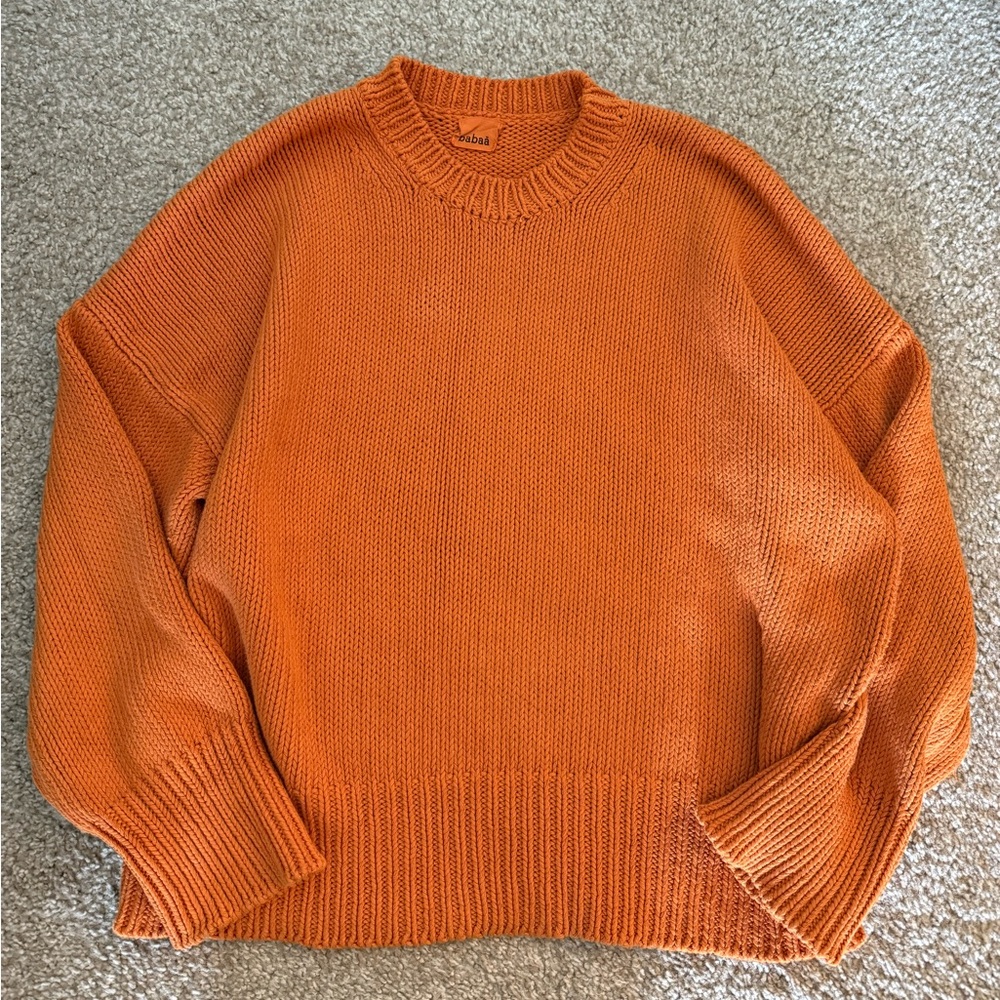 Babaa Orange Women's Sweater no16 persimmon